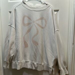 aerie Cream Crewneck Sweatshirt